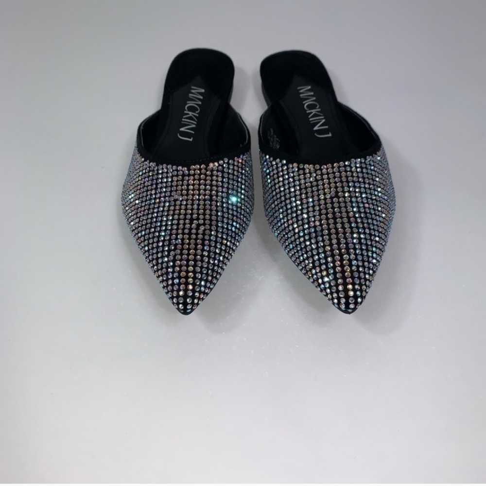 Rhinestone Studded Mules size 6 - Picture 2 of 3